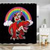 Cartoon Animal Shower Curtains Funny Bathe Dinosaur Cute Black Pet Cat Flower Plant Leaves Kids Bathroom Decor Cloth Curtains