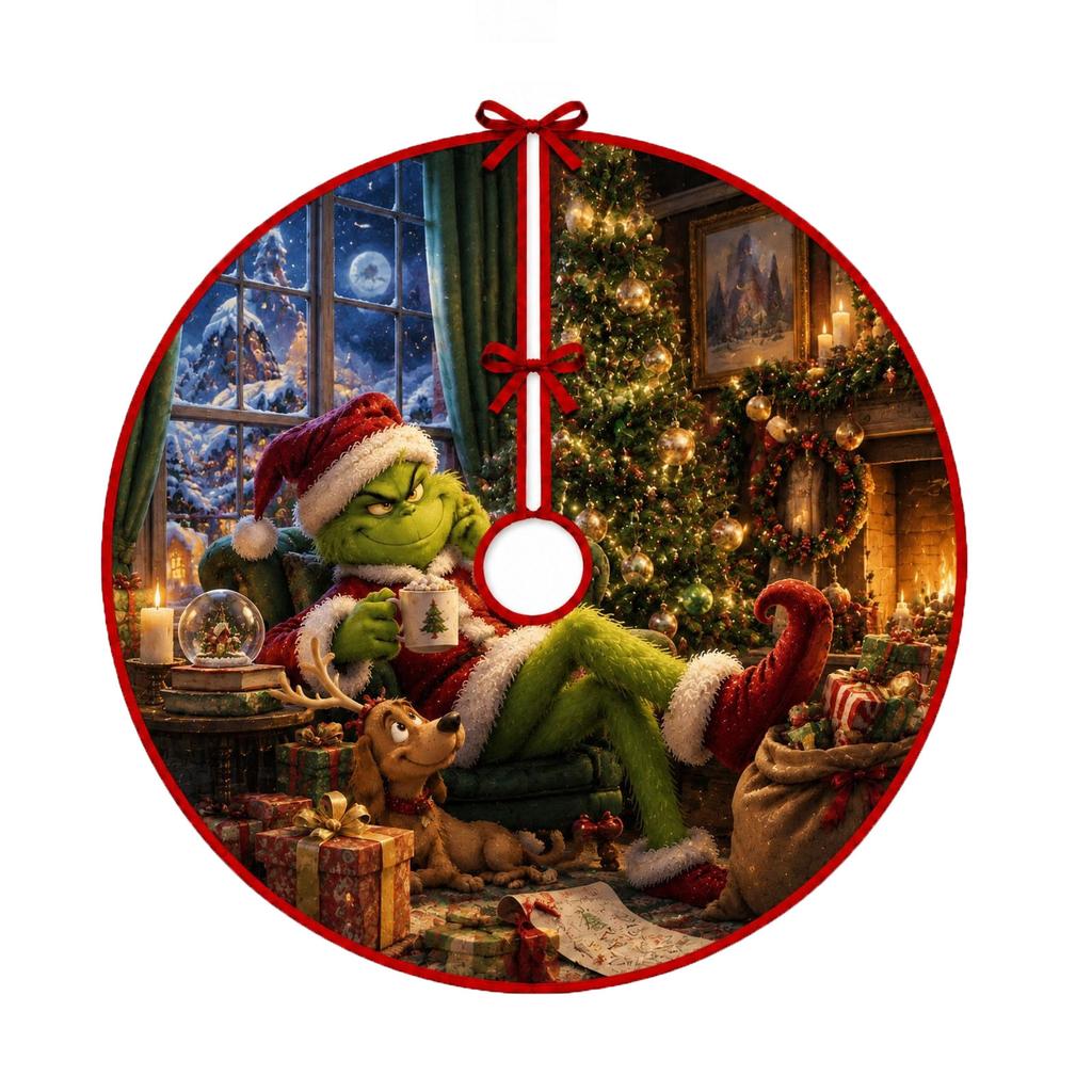 Christmas Tree Skirt for Indoor and Outdoor Holiday Home Decoration, Festive Party Decor