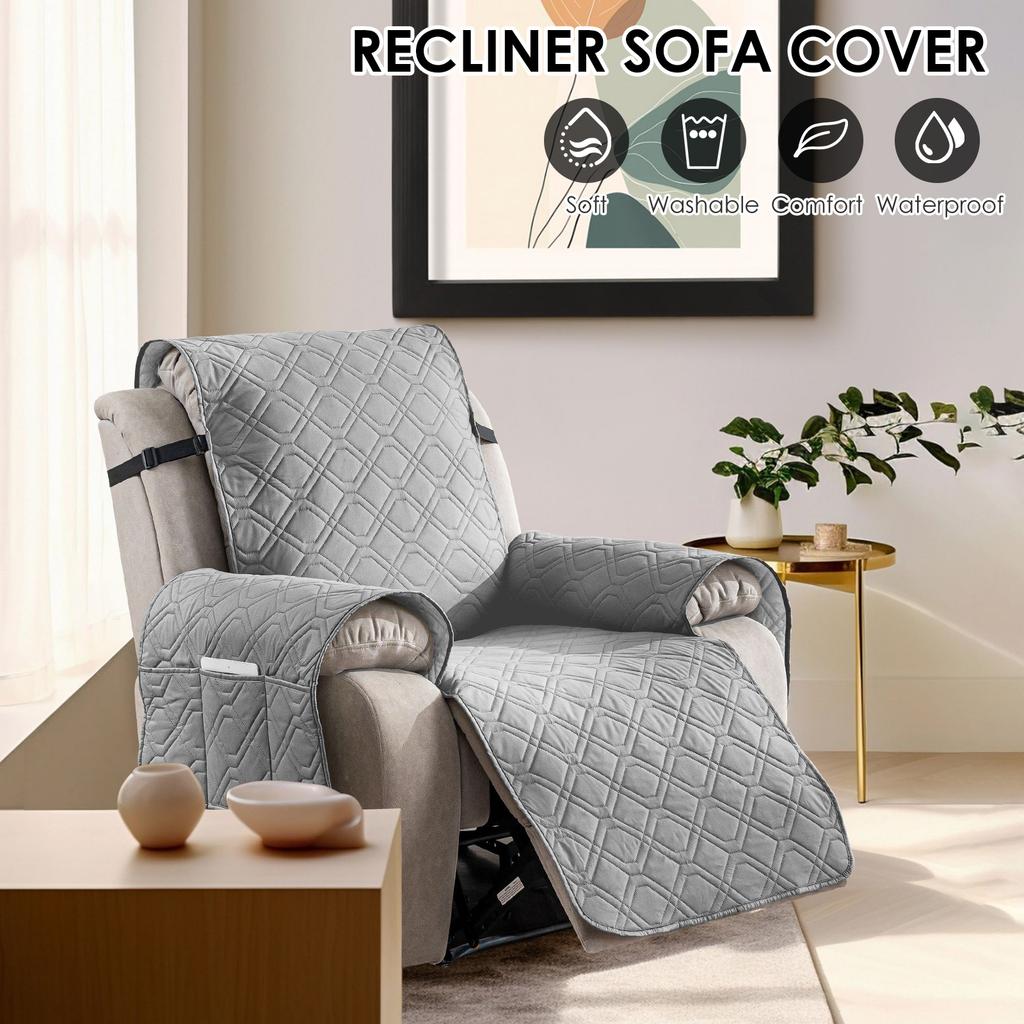 Waterproof Recliner Cover Enduring Sofa Protector Overlay Simple Armchair Slipcover Pet Kids Accent Couch Cushion for Home