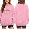 Unisex Lightweight Long Sleeve Neck Printed Pullover Sweatshirt for Men and Women
