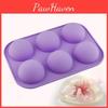 3d 6holes Half Ball Semicircle Silicone Chocolate Mold Sphere Cake Mold Baking