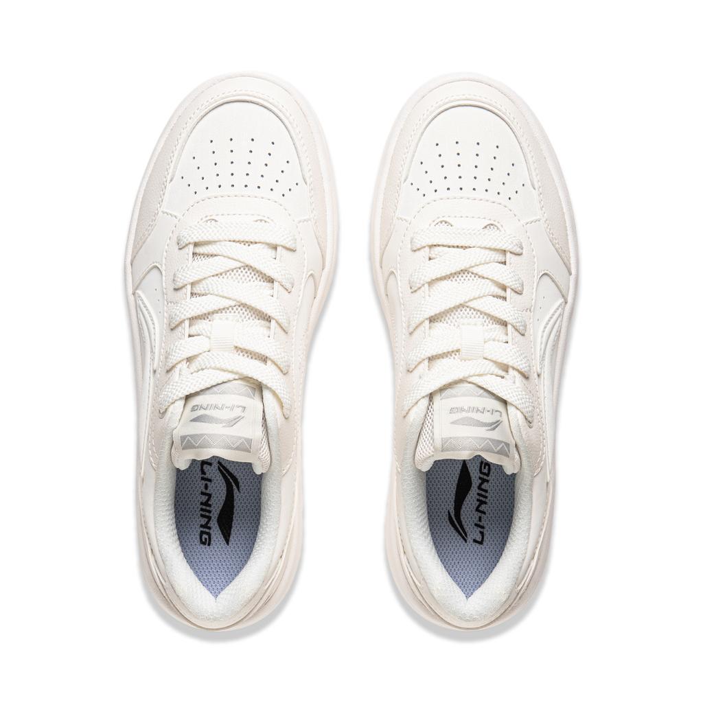 Li Ning Yuan Bao Pure Simple Fashion Comfortable Classic Lightweight Breathable Increased Height Low Top Skate Shoes Women sneaker AGCV148-3