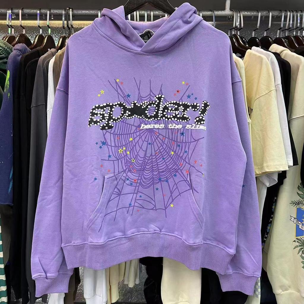 Sp5der European and American hip hop singers with the same printed letters 555555 men and women couples sweater hoodie trend