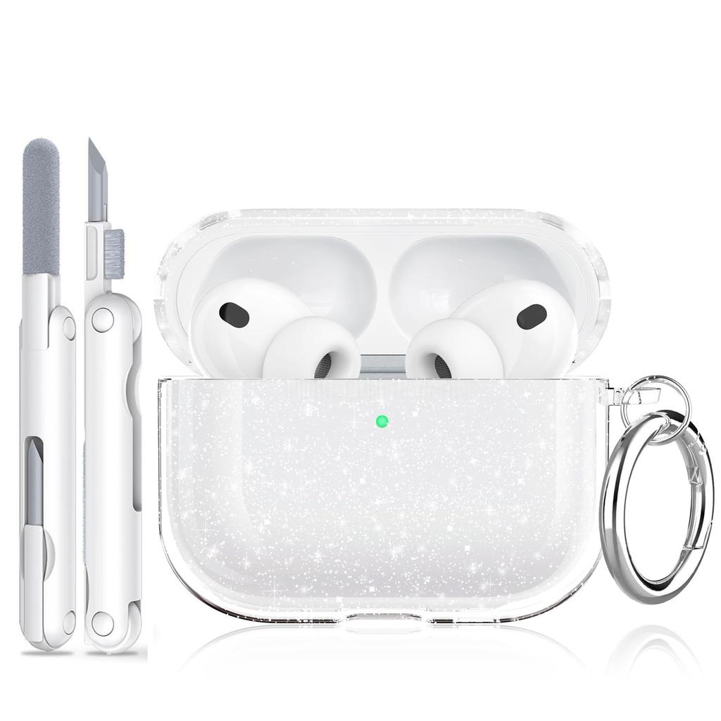 New For Airpods Pro 3 Clear Case Shockproof Protective Case with Keychain&Cleaning Pen Case Cover for AirPods Pro 3rd Generation