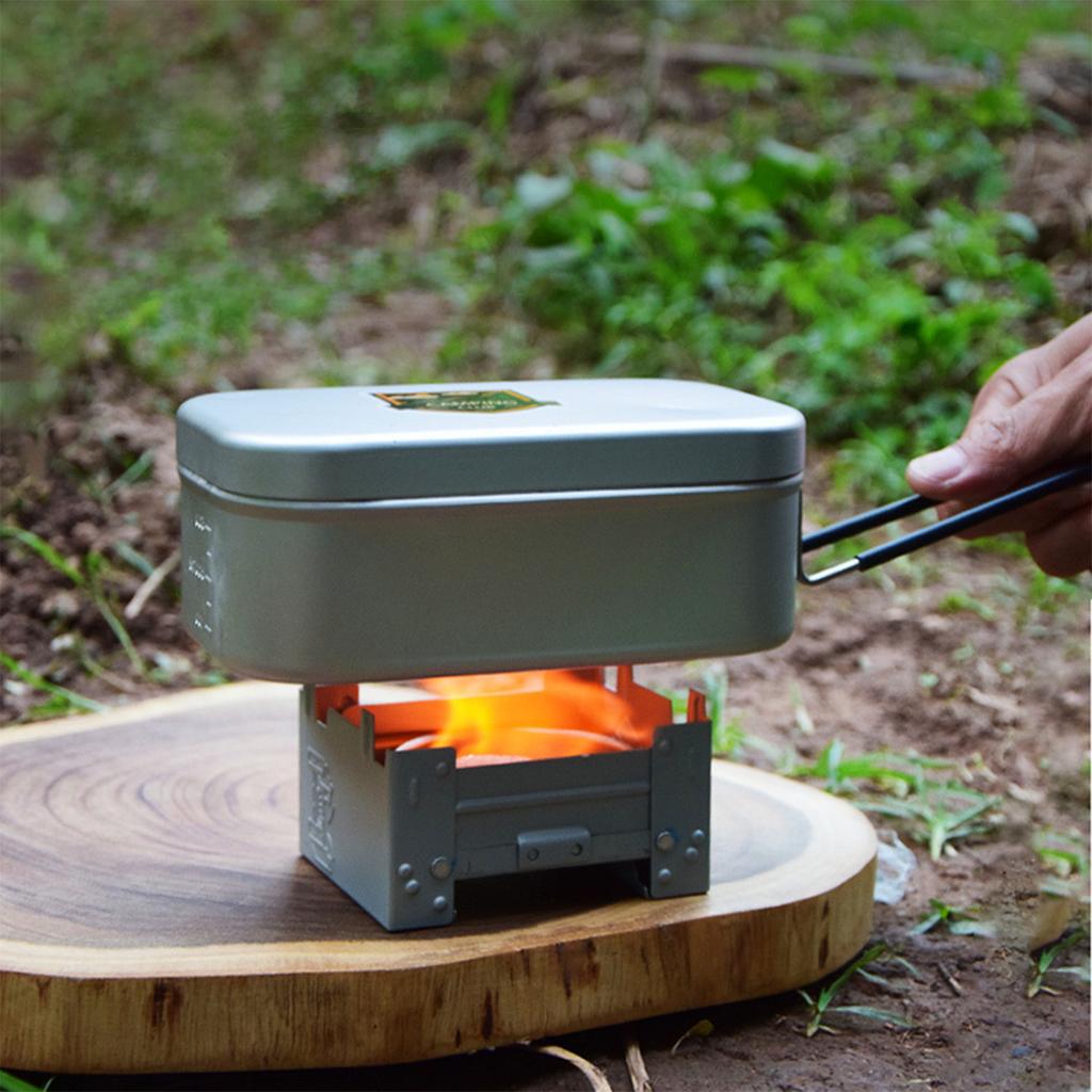 Portable Folding Camping Stove, Solid Alcohol Fuel Stove, Outdoor Travel Cooking Stove