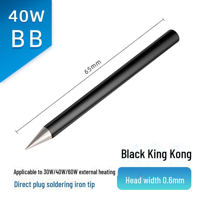 Jinruikang 60 W Chrom-Lötkolbenspitze, spitz, externe Heizung, kompatibel mit 30 W- und 40 W-Lötkolben.