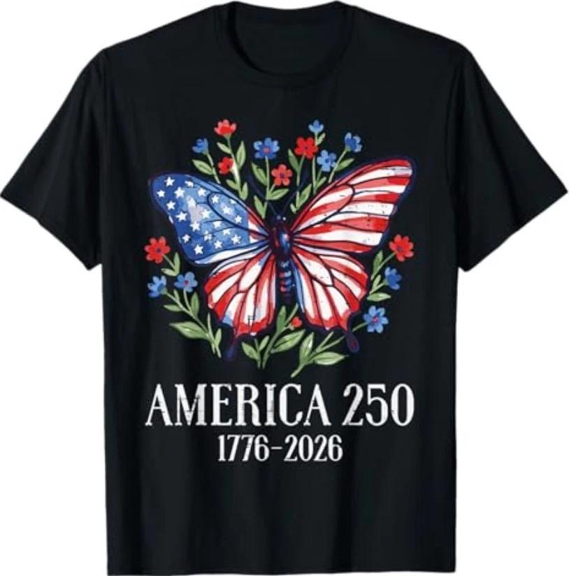 America US Flag 250 1776 2026 250th Anniversary 4th of July T-Shirt M