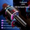 All-in-One Bluetooth Wireless Microphone & Speaker with Built-in Sound Card for Singing