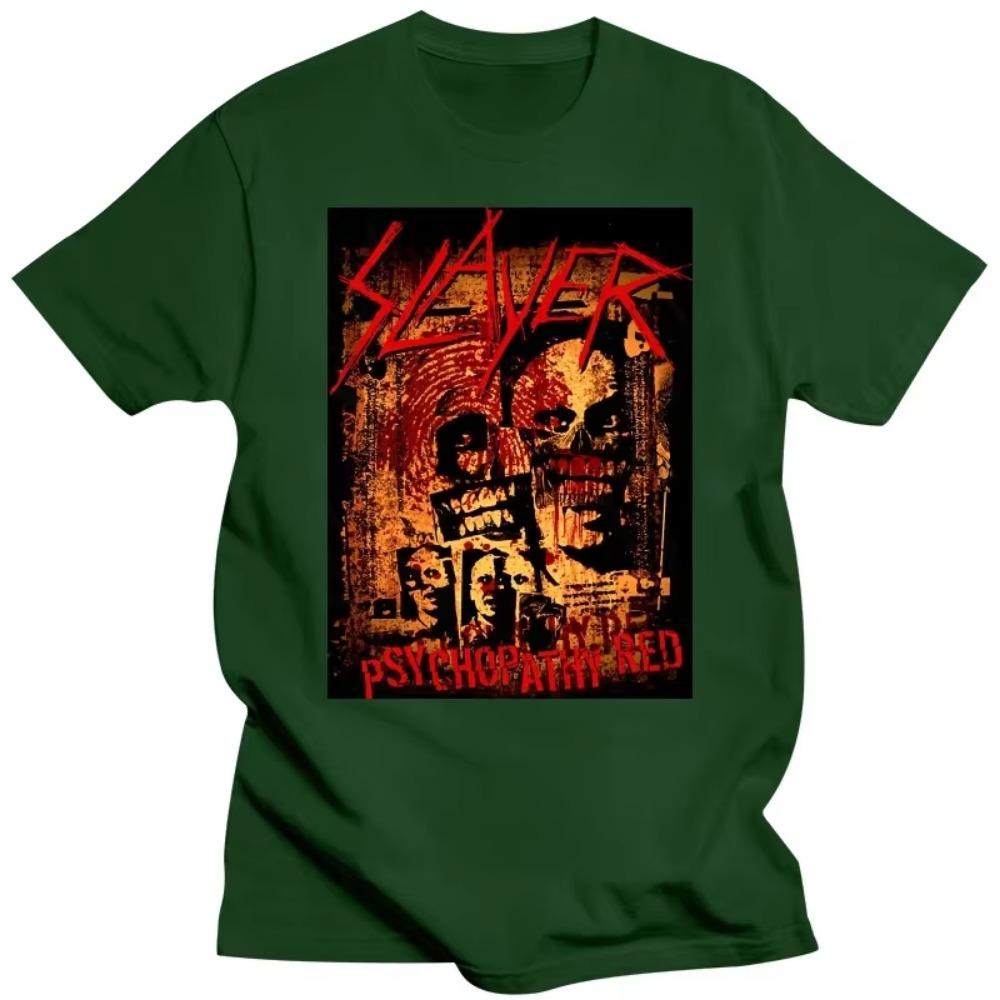 Vintage Slayer Show No Mercy T Shirt Mens Fashion Short Sleeve Tshirt Harajuku Streetwear Hip Hop Cotton T-Shirt Tee Tops