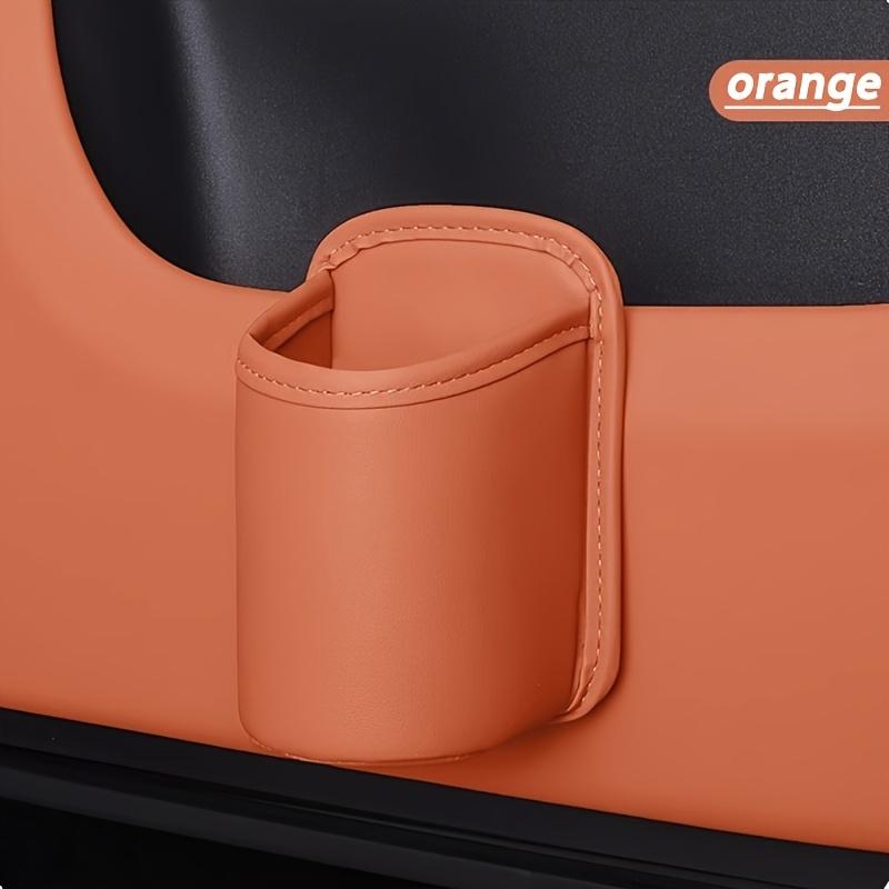 1PC PU leather car cup holder storage box multi-compartment design is suitable for most models