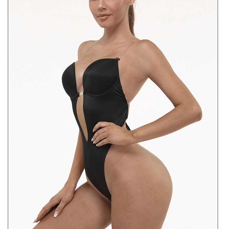 Sling Bra Transparent Bodysuit with Detachable Straps - Evening Shaper Corset Lingerie