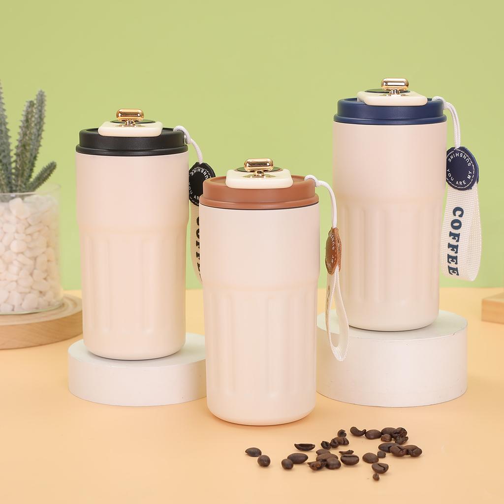 316 Stainless Steel Intelligent Temperature Display Coffee Cup Outdoor Portable Rope Thermos Cup Male And Female Students Couple Gift Cup