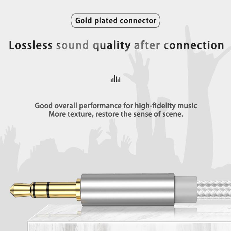 Cable auxiliar Jack de 3,5mm, Cable de Audio, conector Jack de 3,5mm, Cable de altavoz para Samsung, Xiaomi, Redmi, JBL, auriculares, Cable auxiliar para coche, Cable de auriculares