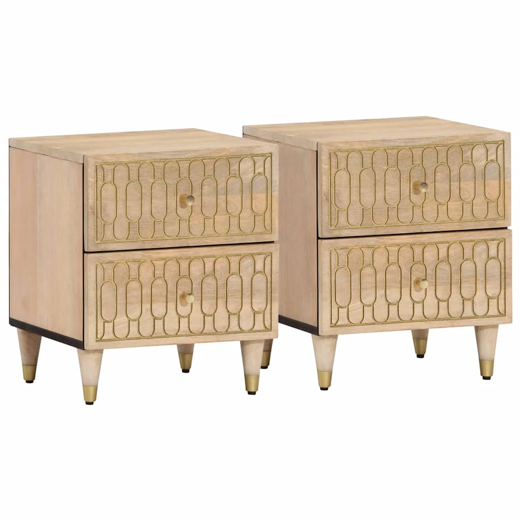 Nightstands 2 pcs. 40 x 33 x 46 cm Solid Mango Wood