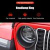Car Headlight Bezel Decoration Sticker Cover for Jeep Wrangler  Wrangler JL For JT Gladiator 2024 Up Car Interior Accessories