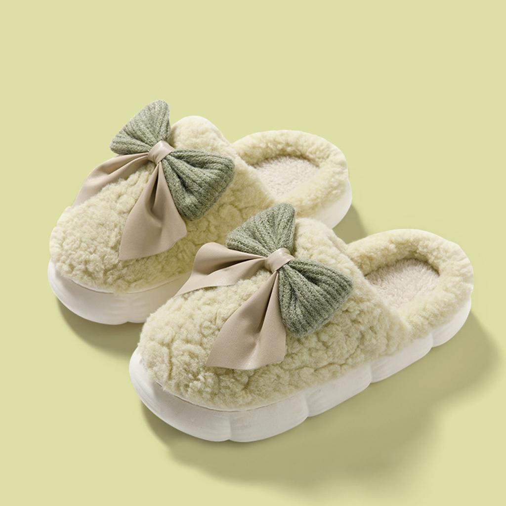 Modische Baumwoll-Hausschuhe mit Sohle, Winter Indoor Homewear, Dicksohlige Plüsch-Hausschuhe für die Erholung nach der Geburt