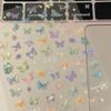 Fashion Delicate Butterfly Wing Streamer Laser Stickers Advanced Embossed Nail Art Stickers Colorful Butterfly Fairy Stickers