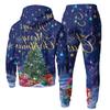 Men's Casual Sweatshirt Set with Pattern for Fall and Winter