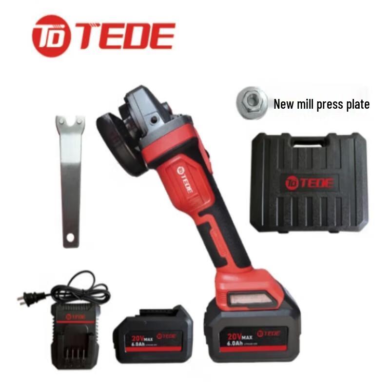 

TEDE YD-5091 20V Brushless Cordless Angle Grinder Kit CN plug (adapter included)