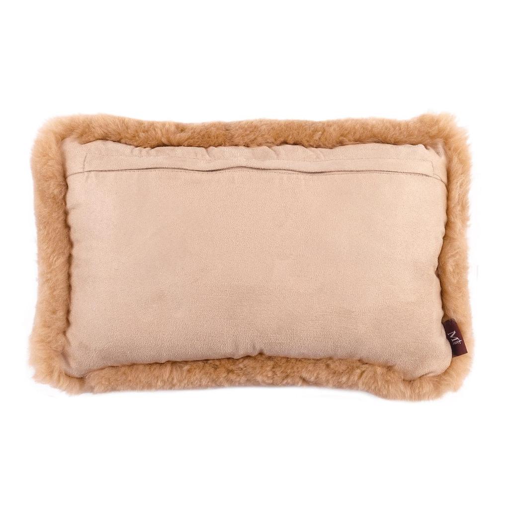 Senko Brisbane Square 40 x Brown Mouton Warm and 90928 M+home Cushion, Approx. 25cm, Wool, Thick,