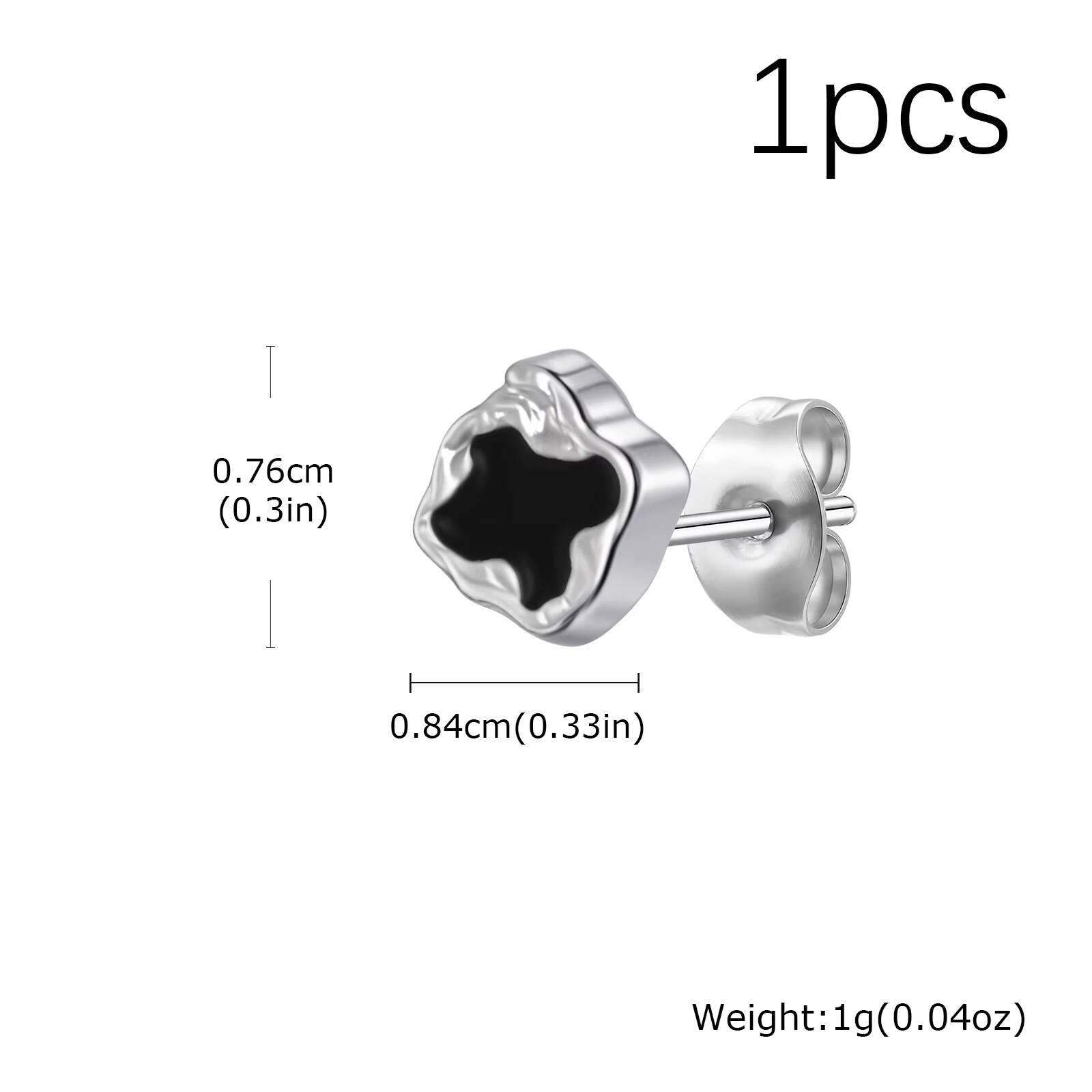 Vnox Hiphop Blue Black Enamel Earrings for Men Women, Punk Irregular Metal Stud Earrings, Gothic Punk Piercing Jewelry Gifts New