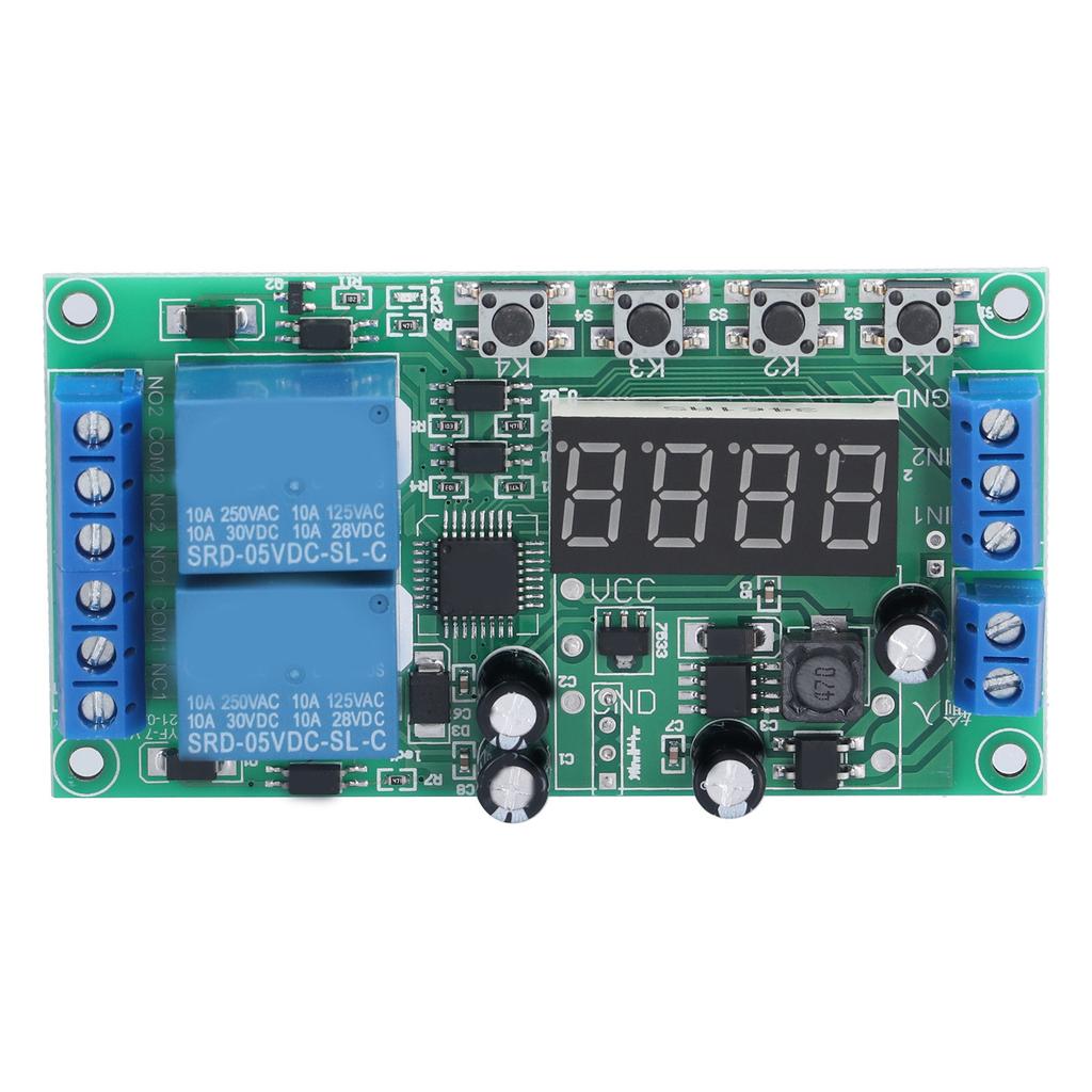 Verzögerungsrelaismodul 2 Kanal Impulstrigger Strom Aus Zyklus Timer Schaltschaltung YF‑7 7‑30VDC