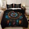 3pcs Bohemian Pattern Printed Bedding Set, 1*quilt Cover+2*pillowcase, Suitable for Couples and Adults Bedrooms