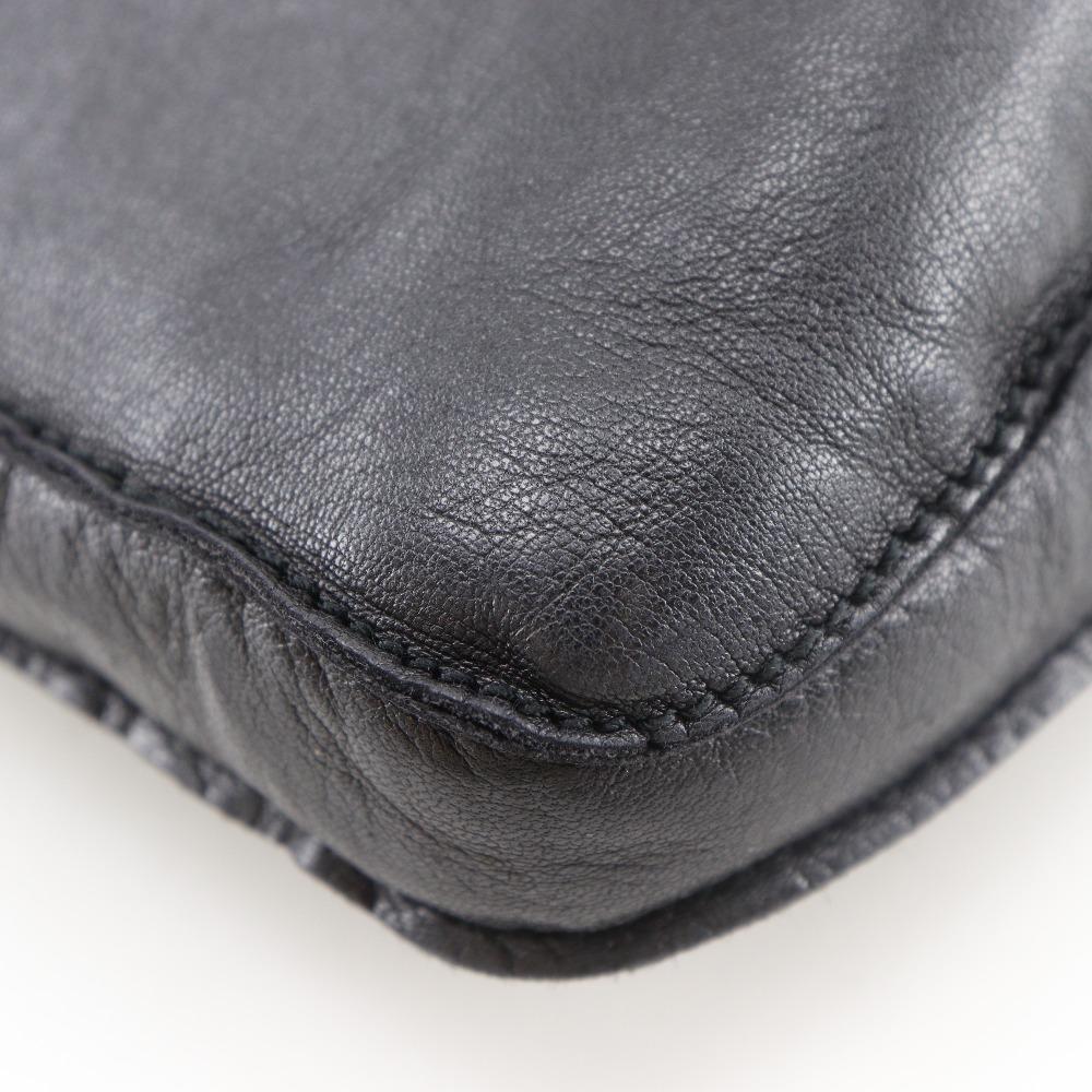 HERMES Toudu Shoulder Bag black Calfskin unisex Used