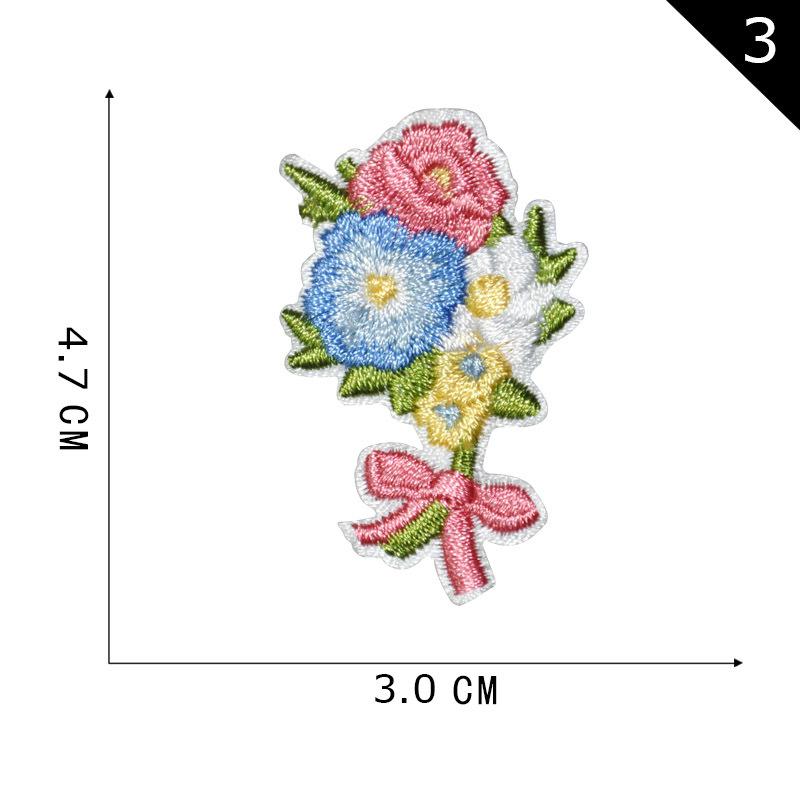 Adesivo Bordado para Computador Flor Adesivo de Tecido Adesivo de Tecido Bordado Acessórios de Vestuário Adesivo Bordado Adesivo Patch Bordado DIY