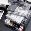 Desktop Storage Box Organizer Drawer-type Transparent Dormitory Study Table Stationery Storage Box Acrylic Desk Pen Book Rack