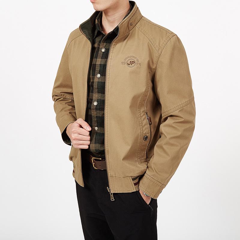 8571 Men's Reversible Double-Sided Outdoor Casual Jacket, 95% Cotton, Top Brand.
