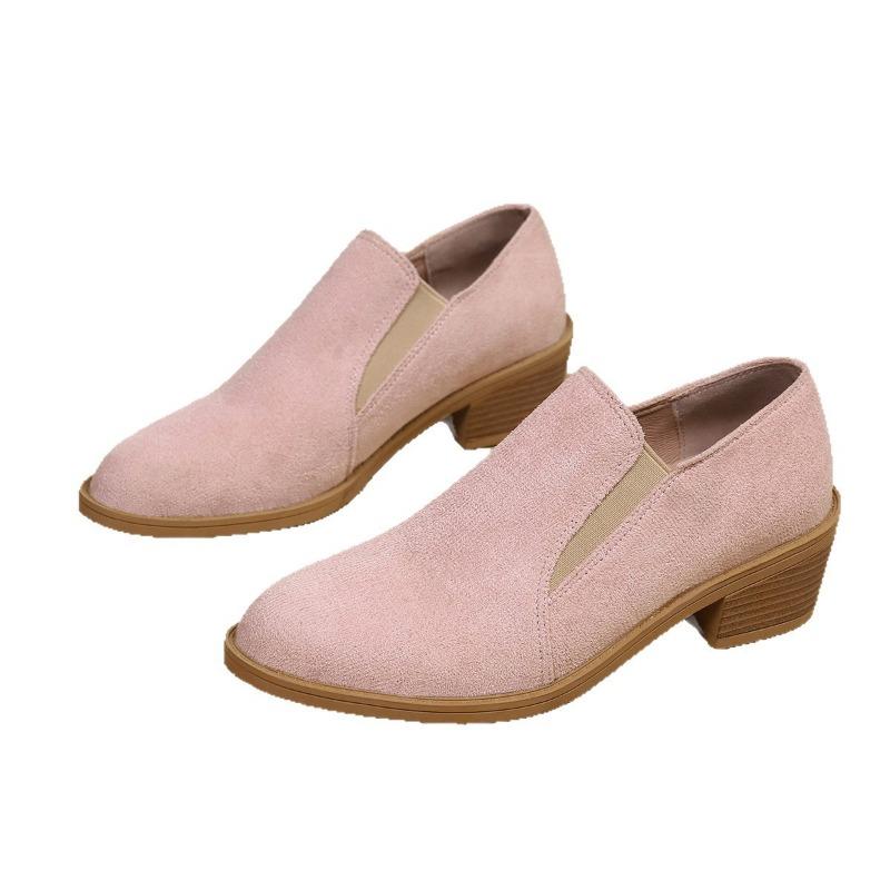 Plus-size Shoes, Women's Shoes, Short Boots, New Women's Deep-mouthed One-foot Thick-heeled Fashion Boots