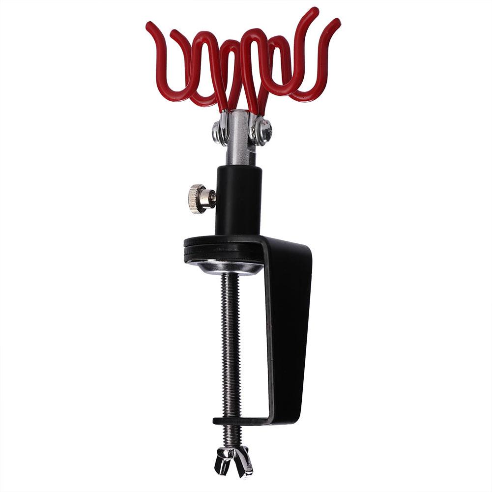 Airbrush Holder Stand Holds 2 Airbrushes Clamp on  Table Mount Paint Hobby Kit