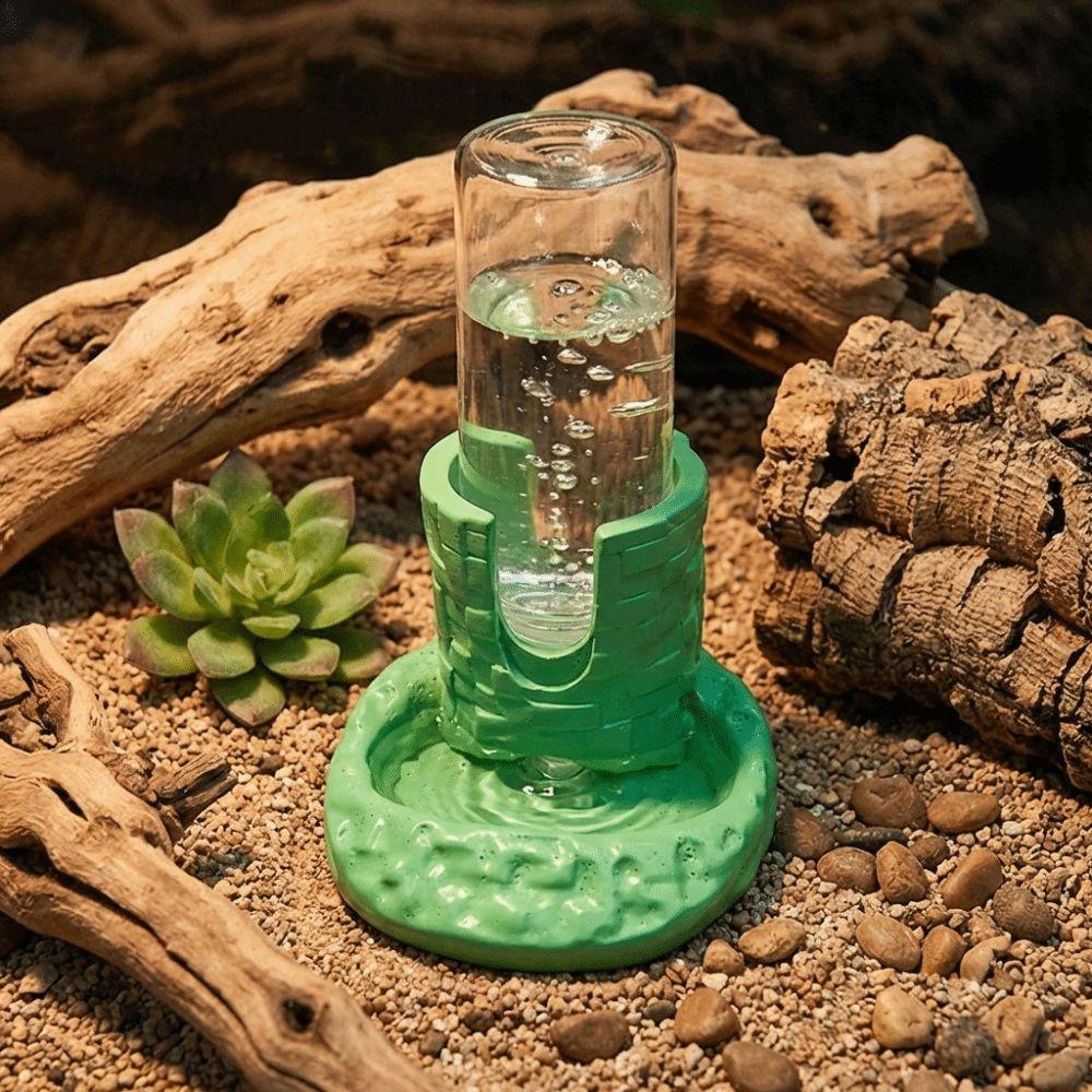 Anti-slip Base Reptiles Water Feeder Plastic Pet Drinking Bowl Turtle Food Bowl  Small Creatures