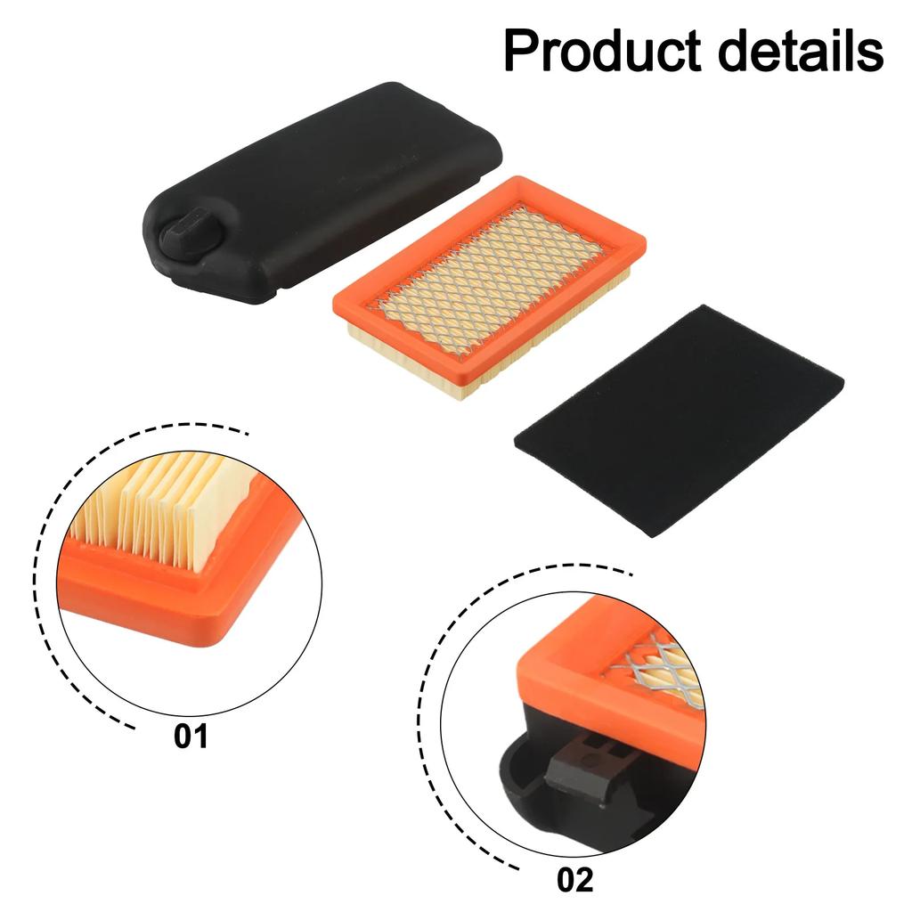 Color Black orange Air Filter Cover Kit Replaces Air Filter Simple Installation Steps For XT149 Engine For XT173 Engine