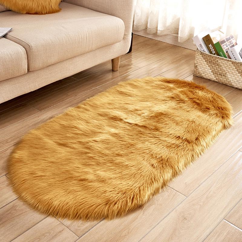European Style Non-Slip Imitation Wool Carpet - Dirt-Resistant Living Room Sofa Floor Mat