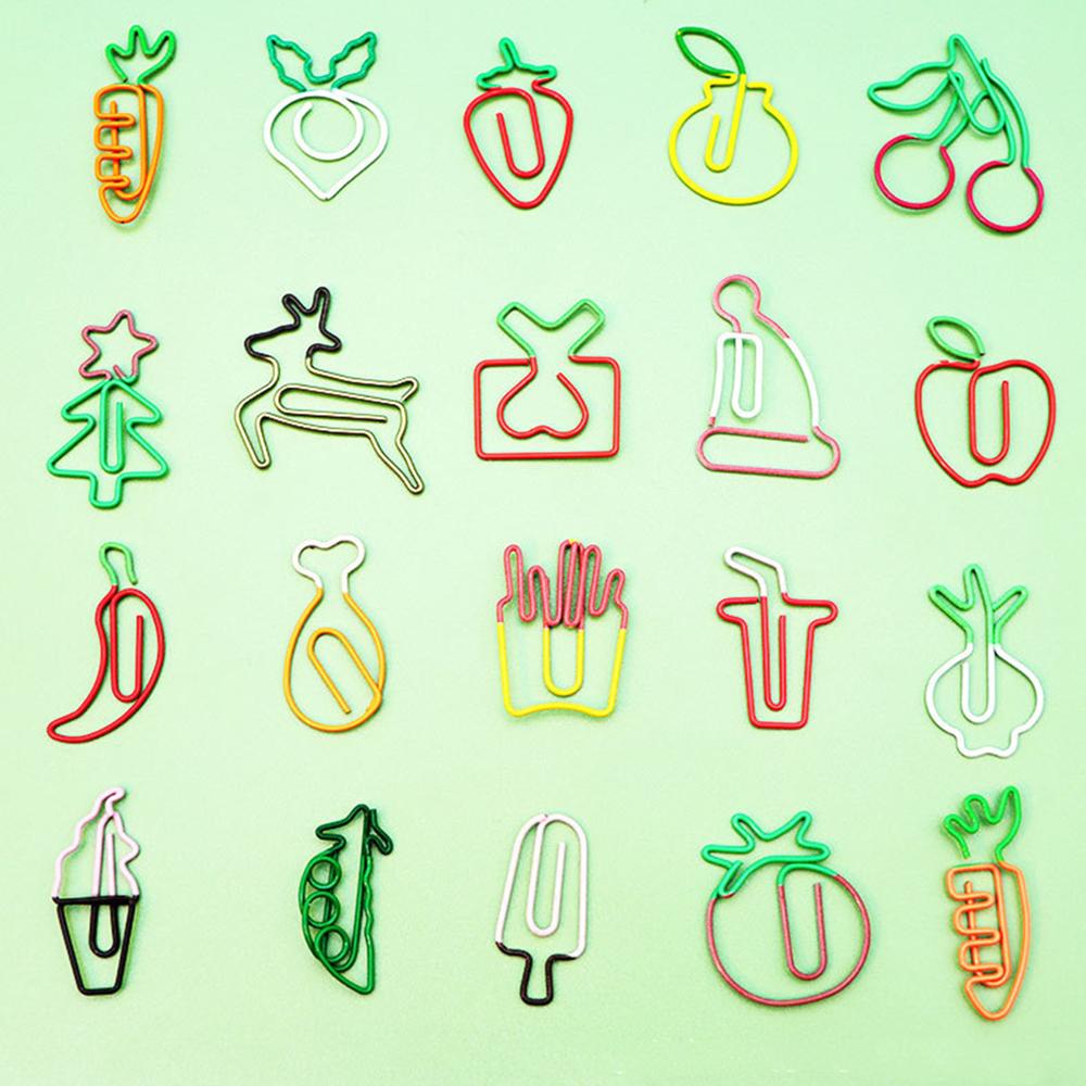 10 Pieces Cartoon Vegetabl Creative Carrot Metal Office School Supplies Cute Paper Clips Gift