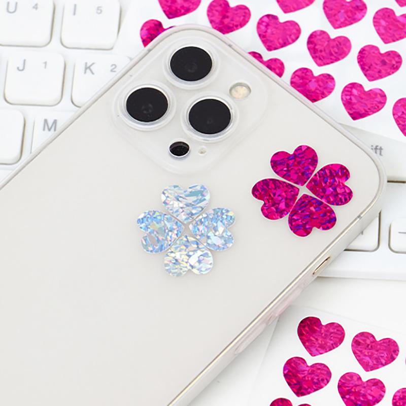 10 Sheets Laser Small Heart Stickers Glitter Shiny Red Gold Silver Valentine Stickers Diy Journal Diary Decoration Stickers