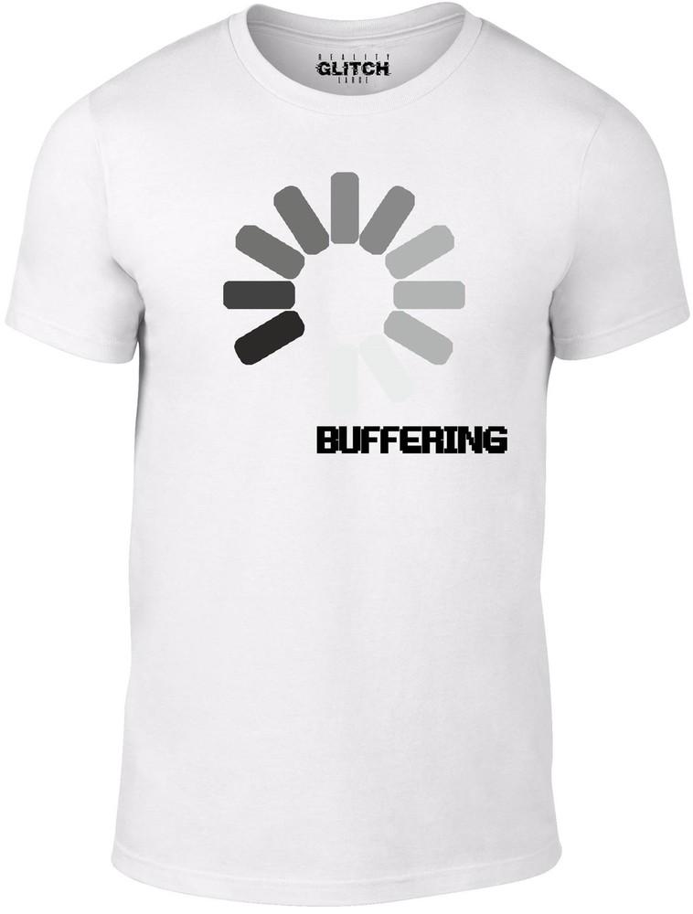 

Buffering Men s T-Shirt - Funny Joke Slogan Computer IT nerd Gift Xmas L