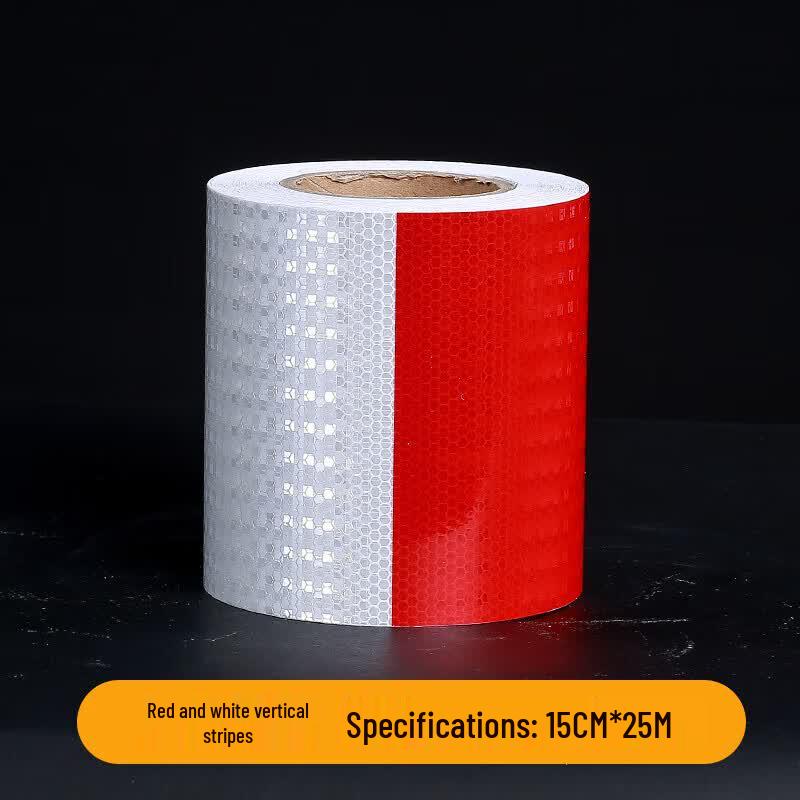 Red & White Reflective Safety Tape