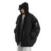 American-Style Trendy Oversized Hooded Baseball Jacket Cotton Coat for Men, Winter 2025 New Loose Thickened Cotton Jacket