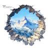 Modern Minimalist Room Decor Snow Peak Wall Sticker, 3D Landscape Decorative Decal, Durable Mountain Stickers PVC Waterproof Window Film, for