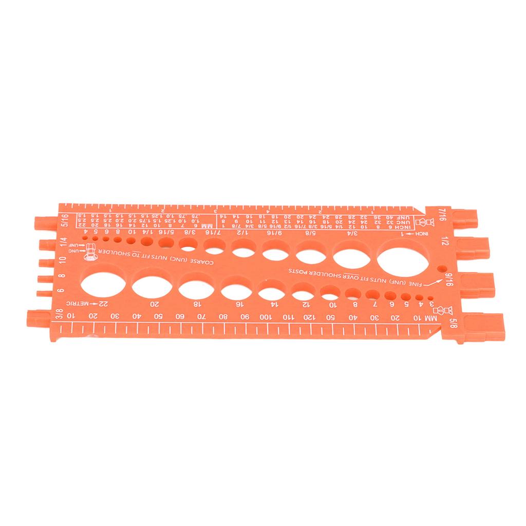 Nut Bolt Screw Gauge Multi Functional Inch Metric Quick Identification Nut Bolt Thread Checker for
