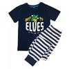Elf Boys Raised By An Elf Stripe Short-Sleeved Long Pyjama Set