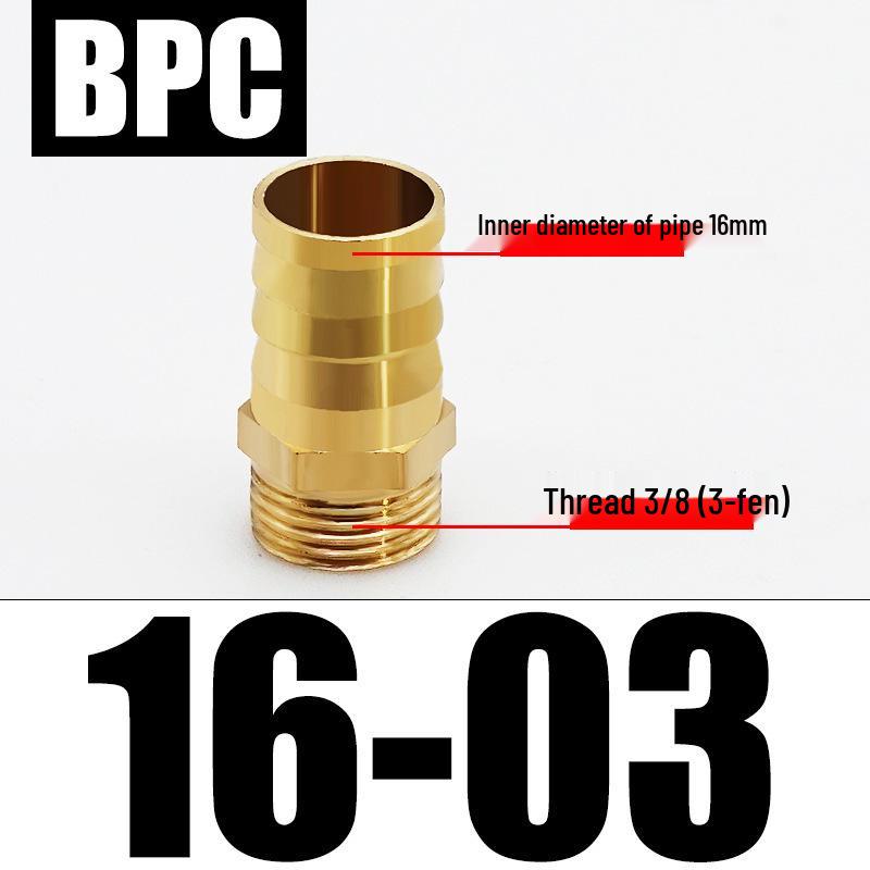 All-Copper Male Thread Fittings: Pagoda Head, PC6/8/10, 4-Point & 6-Point for Water/Gas Hoses