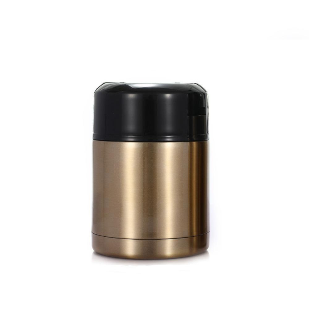 

Большой термос-контейнер для еды 800 мл, термокружка, кружка для завтрака, вакуумная фляга, общежитие золотой