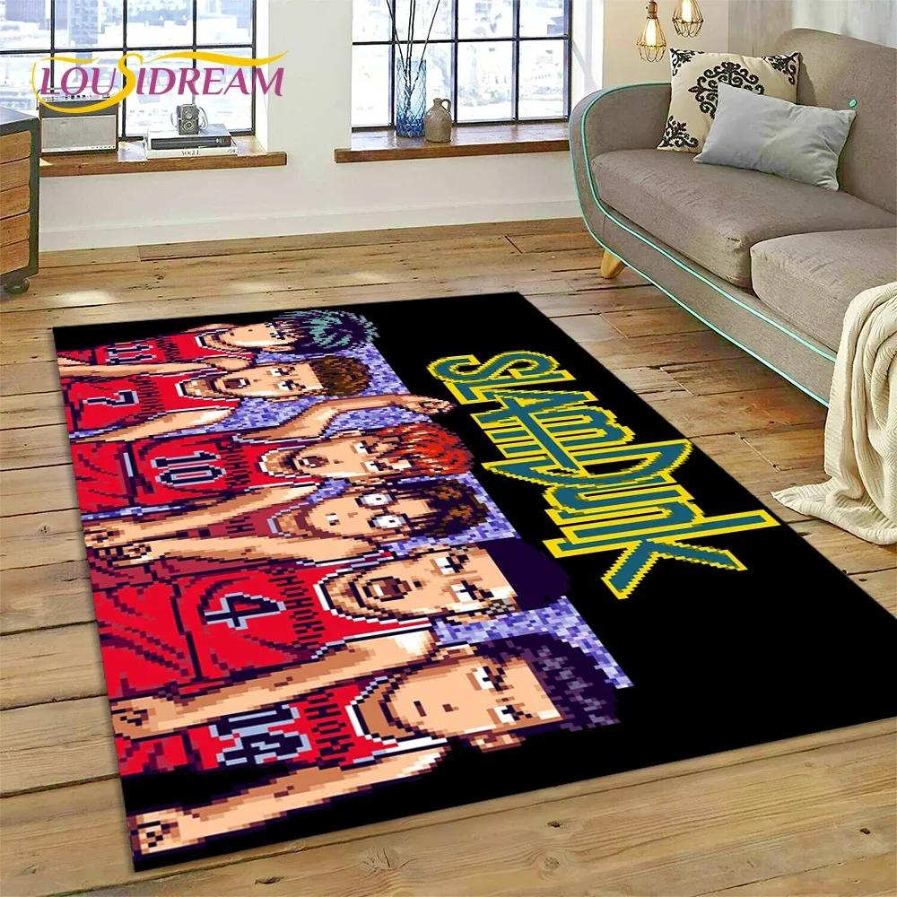 Cartoon Slam Dunk Basketball Anime Carpet Rug for Bedroom Living Room Home Sofa Decoration,Children Game Large Decor Floor Mat