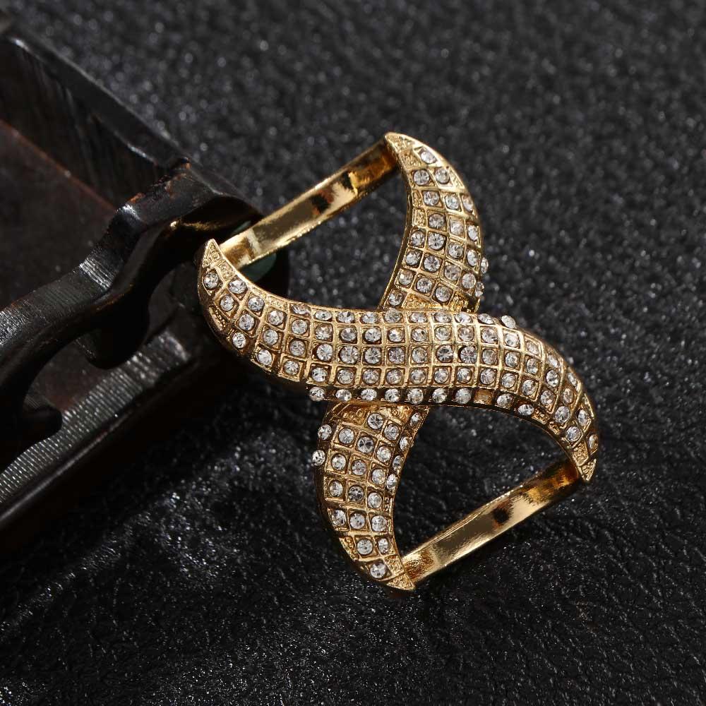 Classic Silk Scarf Buckle Fastener X Shape Shawl Ring Clip Fashion Accessories Jewelry Brooch Pins