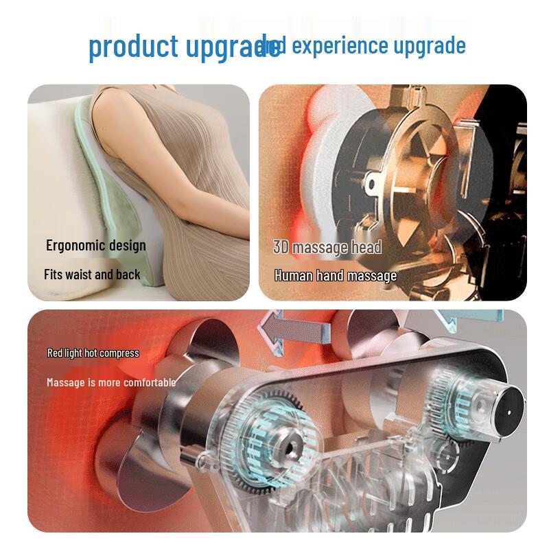 Jiancheng R3 Lumbar Back Massage Pillow CN plug (adapter included)