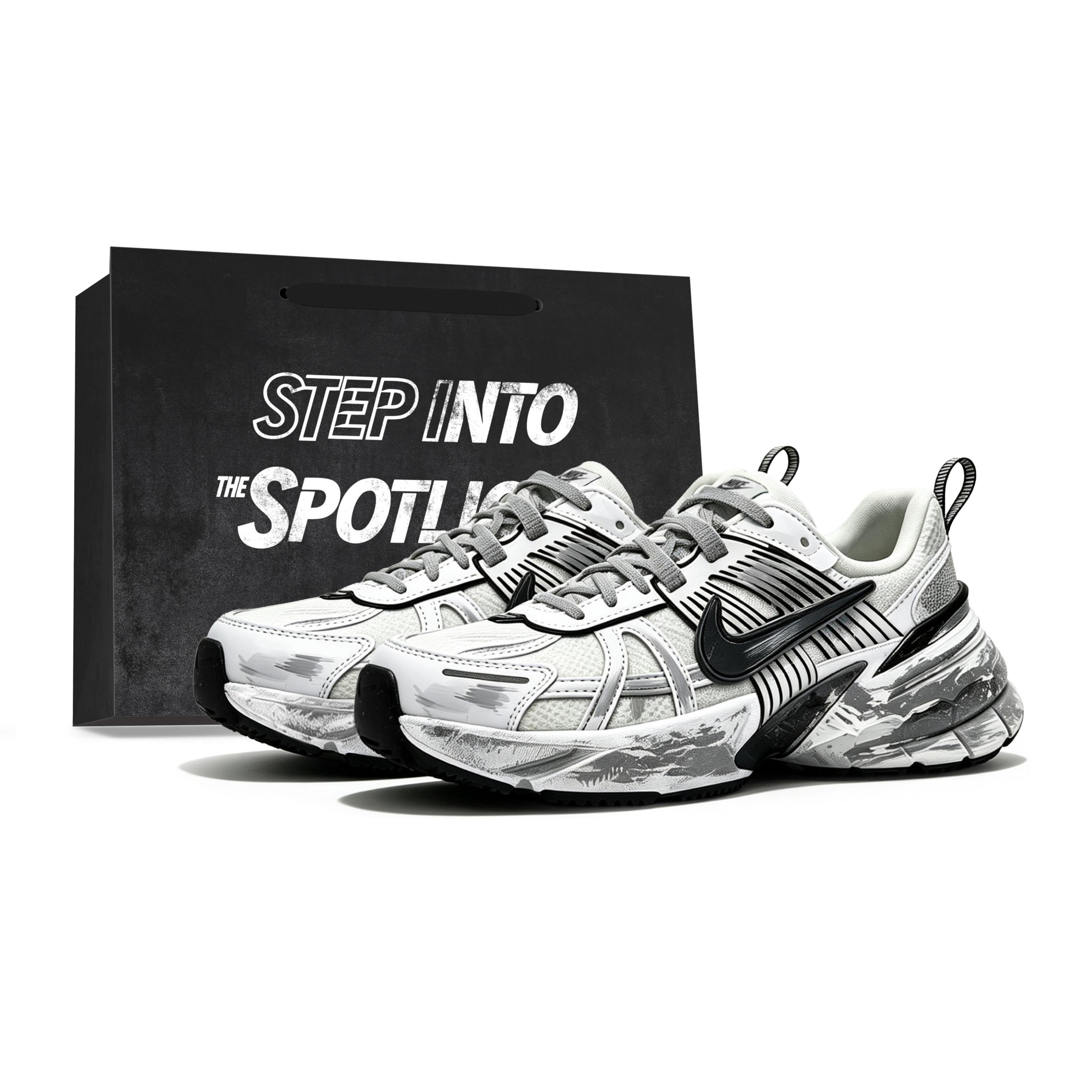 

Nike V2K Run Cushioning Slip Resistant Abrasion Resistant Balance Running Shoes Women s Black White FD0736-100(Team2282-) 36.5
